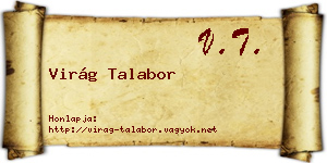 Virág Talabor névjegykártya
